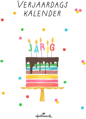 Verjaardagskalender kort Pretty Cute 21x30 1 Stuk