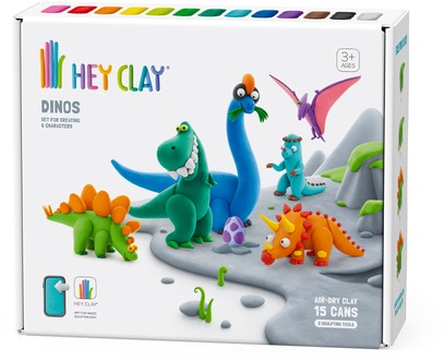 Klei Hey Clay dinos set 15 delen 17 Blik