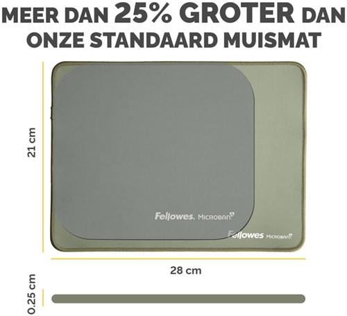 Muismat Fellowes Breyta XL saliegroen 1 Stuk-3