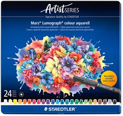 Aquarelpotlood Staedtler Mars Lumograph 24 kleuren 24 Stuk