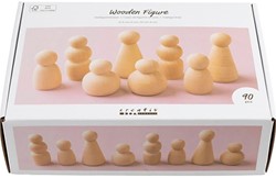 Figuurtjes Creativ Company hout doos 90 stuks 90 Stuk
