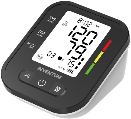 Bloeddrukmeter Inventum bovenarm 22-42cm zwart wit 1 Stuk