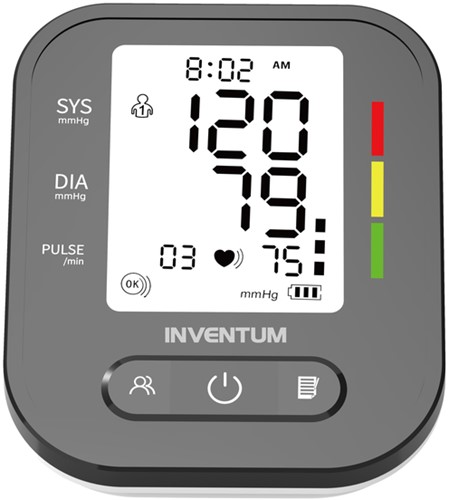 Bloeddrukmeter Inventum bovenarm 22-42cm zwart wit 1 Stuk-2