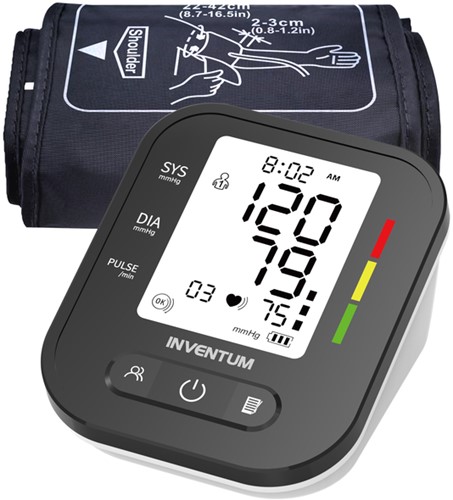 Bloeddrukmeter Inventum bovenarm 22-42cm zwart wit 1 Stuk-3