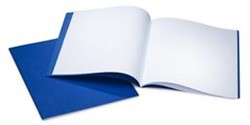 TEKENCAHIER BLAUW MET TUSSENVEL 24X32CM  16VEL/32BLZ 29.5X22CM  1 Stuk