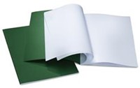 TEKENCAHIER GROEN MET TUSSENVEL 24X32CM  16VEL/32BLZ 29.5X22CM  1 Stuk