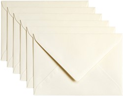 Envelop Papicolor C6 114x162mm metallic ivoor 6 Stuk
