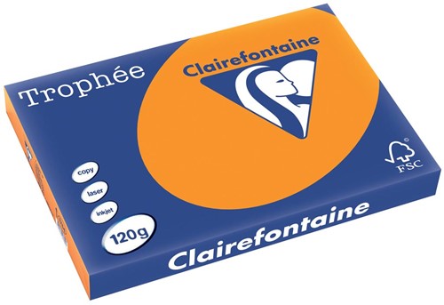 CLAIREFONTAINE TROPHEE A3 120 GRAMS FELORANJE 250 Vel