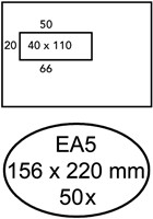 Envelop Hermes venster EA5 vl zk 80gr 50st 50 Stuk