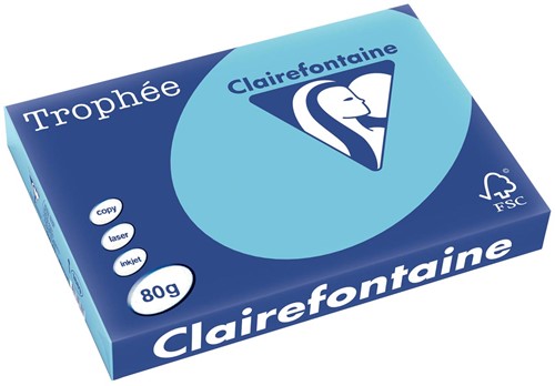 CLAIREFONTAINE TROPHEE A3 80 GRAMS AZUURBLAUW 500 Vel