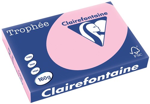 CLAIREFONTAINE TROPHEE A3 160 GRAMS ROZE 250 Vel