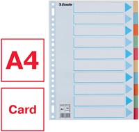 Tabbladen Esselte premium A4 10dlg karton 23r ass 1 Stuk-1
