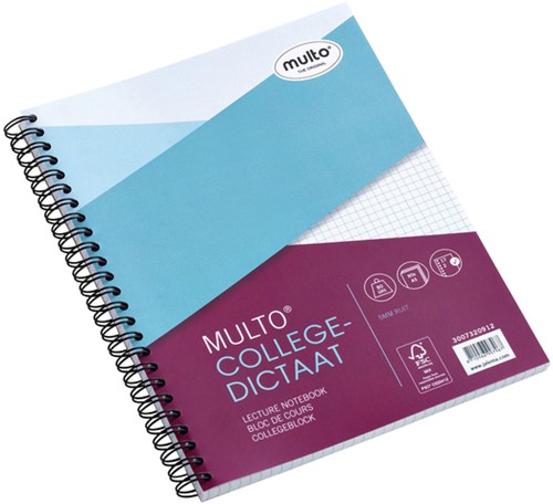 Collegeblk Multo A5 rt 5mm 17g 80 pag 80gr wit 1 Stuk