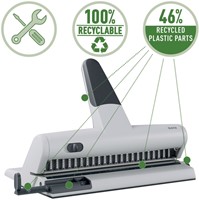 Perforator Leitz 5115 heavy duty 23 gaats zilver 1 Stuk-3