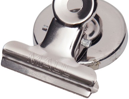 Papierklem MAUL Bulldog magneet 30mm zilver 2st 2 Stuk-2