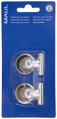 Papierklem MAUL Bulldog magneet 30mm zilver 2st 2 Stuk-6