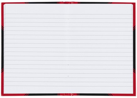 Notitieboek Bantex zwart/rood A6 lijn 70gr 96vel 1 Stuk-2