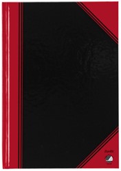 Notitieboek Bantex zwart/rood A5 lijn 70gr 96vel 1 Stuk