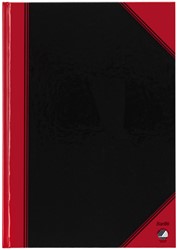 Notitieboek Bantex zwart/rood A4 lijn 70gr 96vel 1 Stuk