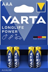 Batterij VARTA Longlife Power 4x AAA 4 Stuk