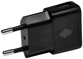 OPLADER GREENMOUSE USB-A 1X 1A ZWART 1 Stuk