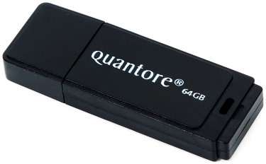 USB-stick Quantore 64GB 2.0 zwart 1 Stuk