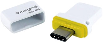 USB-STICK INTEGRAL 128GB USB C+USB 3.1 FUSION DUAL 1 Stuk