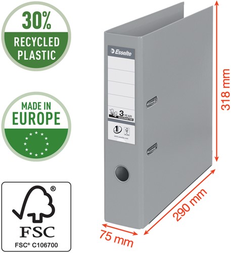 Ordner Esselte No.1 VIVIDA  75mm recy PP folie wt 1 Stuk-3