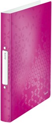 Ringband Leitz WOW A4 2-rings O-mech 25mm PP roze 1 Stuk