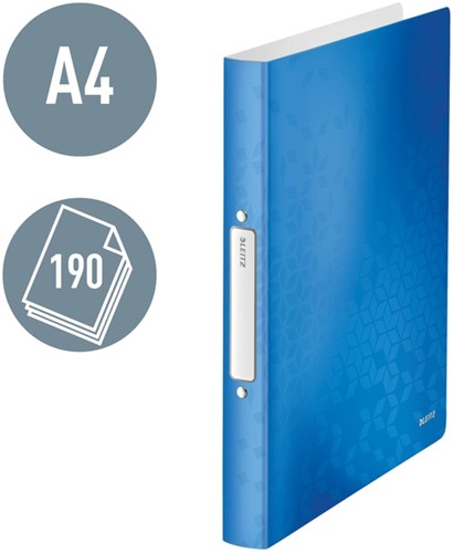 Ringband Leitz WOW A4 2-rings O-mech 25mm PP blauw 1 Stuk-5