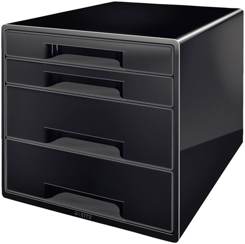 Ladenblok Leitz WOW CUBE A4 maxi 4 laden zwart 1 Stuk