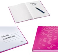 Notitieboek Leitz WOW A4 160blz 90gr lijn roze 1 Stuk-6