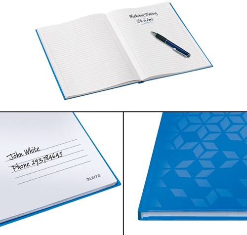 NOTITIEBOEK LEITZ WOW A4 LIJN 80V BLAUW 1 Stuk-4