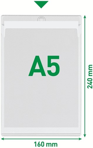 U-map met ophangoog Leitz Premium PVC A5 50st 50 Stuk-3