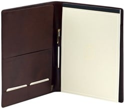 Schrijfmap van der Spek A4 buffelleer bruin 1 Stuk