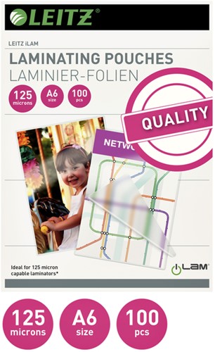 Lamineerhoes Leitz iLAM A6 2x125micron EVA 100 Stuk
