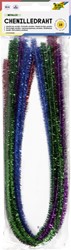 Chenilledraad Folia 50cm 8mm 10 stuks metalic ass 10 Stuk