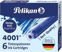 Inktpatroon Pelikan koningsblauw 6 Stuk
