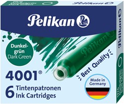 Inktpatroon Pelikan donkergroen 6 Stuk