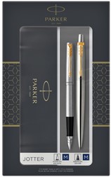 Balpen en vulpen Parker Jotter GT M RVS 2 Stuk