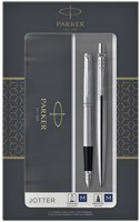 Balpen en vulpen Parker Jotter CT M RVS 2 Stuk