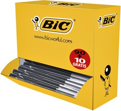 BALPEN BIC M10 ZWART 90+10 STUK 100 Stuk