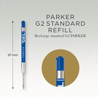 Gelschrijvervulling Parker Quink M blauw 1 Stuk-3