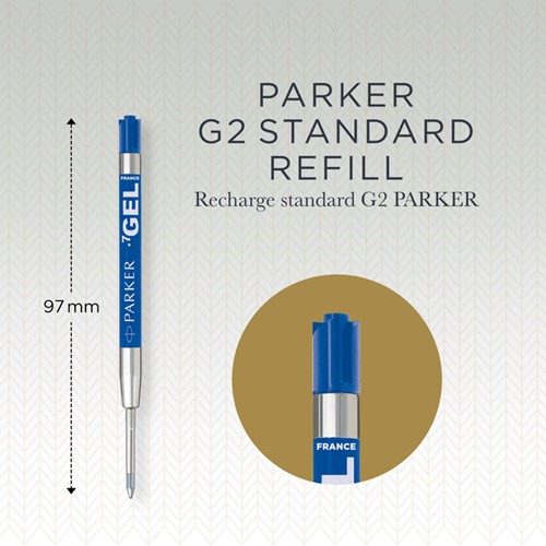 Gelschrijvervulling Parker Quink M blauw 1 Stuk-3