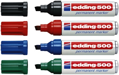 Viltstift edding 500 schuin 2-7mm zwart 1 Stuk-2