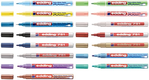 Paintmarker edding 751 oliebasis 1-2mm zilver 1 Stuk-2