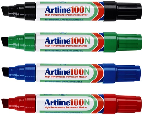 Viltstift Artline 100 schuin 7.5-12mm zwart 1 Stuk-2