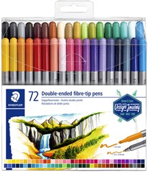 Kleurstift Staedtler dubbele punt fijn + ultrafijn 72 Stuk