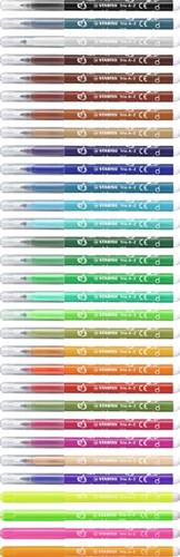 Viltstift STABILO Trio A-Z 378/30 30st assorti 30 Stuk-2