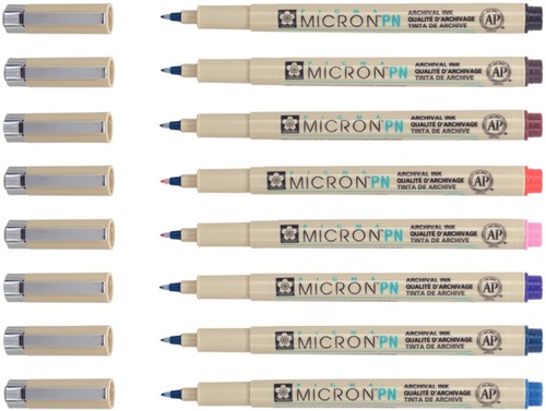 Fineliner Sakura Pigma Micron 0.4mm ass 8 Stuk-3